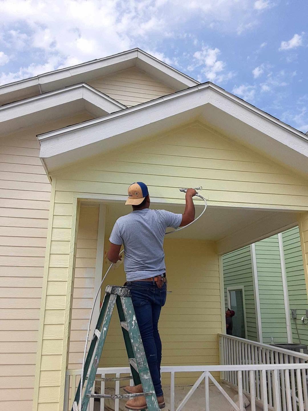 Exterior repaint in progress